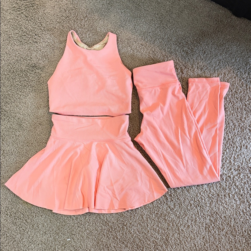 Athletic Set with Skirt and Leggings (Multi Sizes, medium and large)